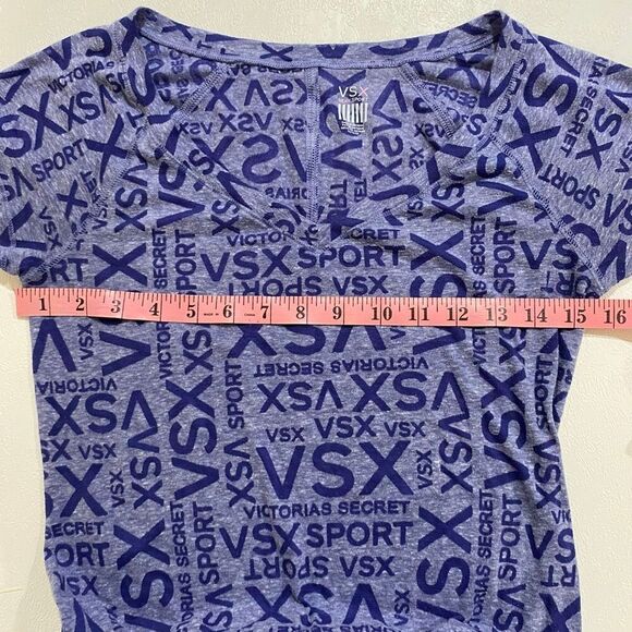 Victoria’s Secret VSX Sport Sexy Sport Blue Logo Print Tee Shirt Size XS - Picture 4 of 4